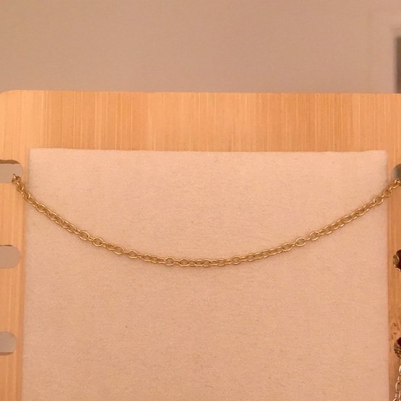 Necklace Extender Weighted Charms + Gold Chain Necklace - Picture 2 of 2